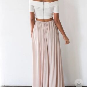 Elegant Cream Maxi Skirt